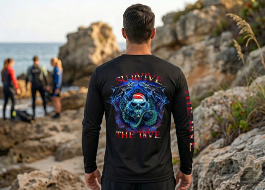 Men’s Long Sleeve Performance UPF50+ The Dive Design